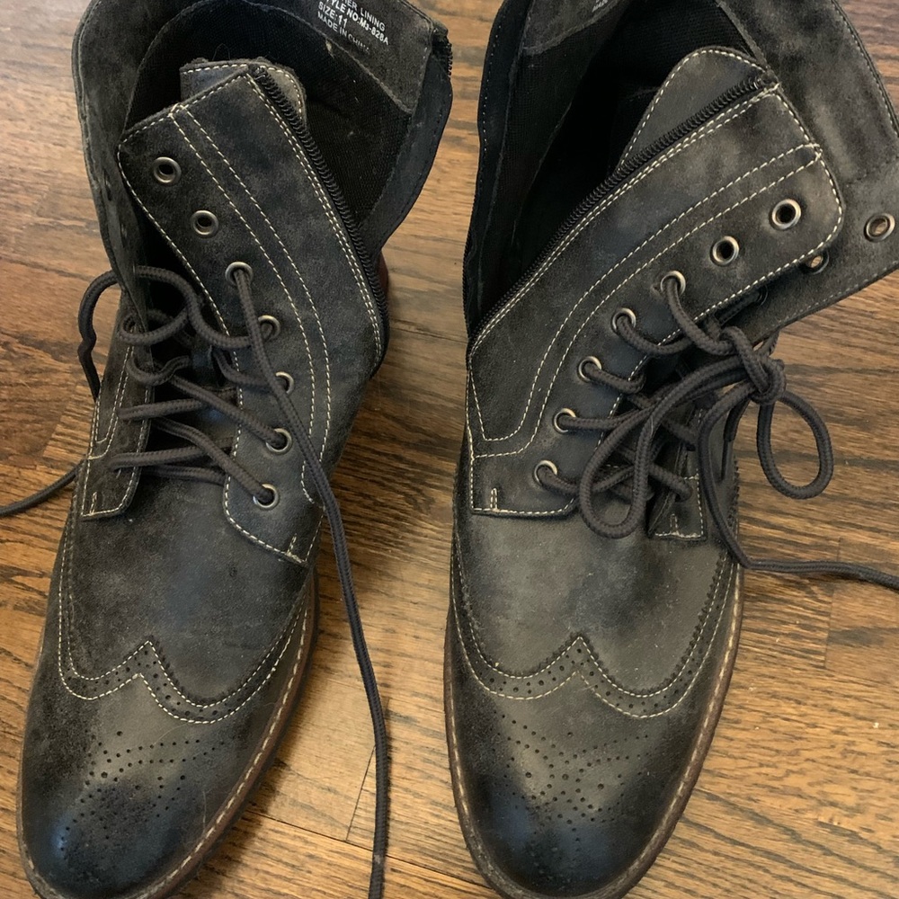 Men's Black Leather Boots